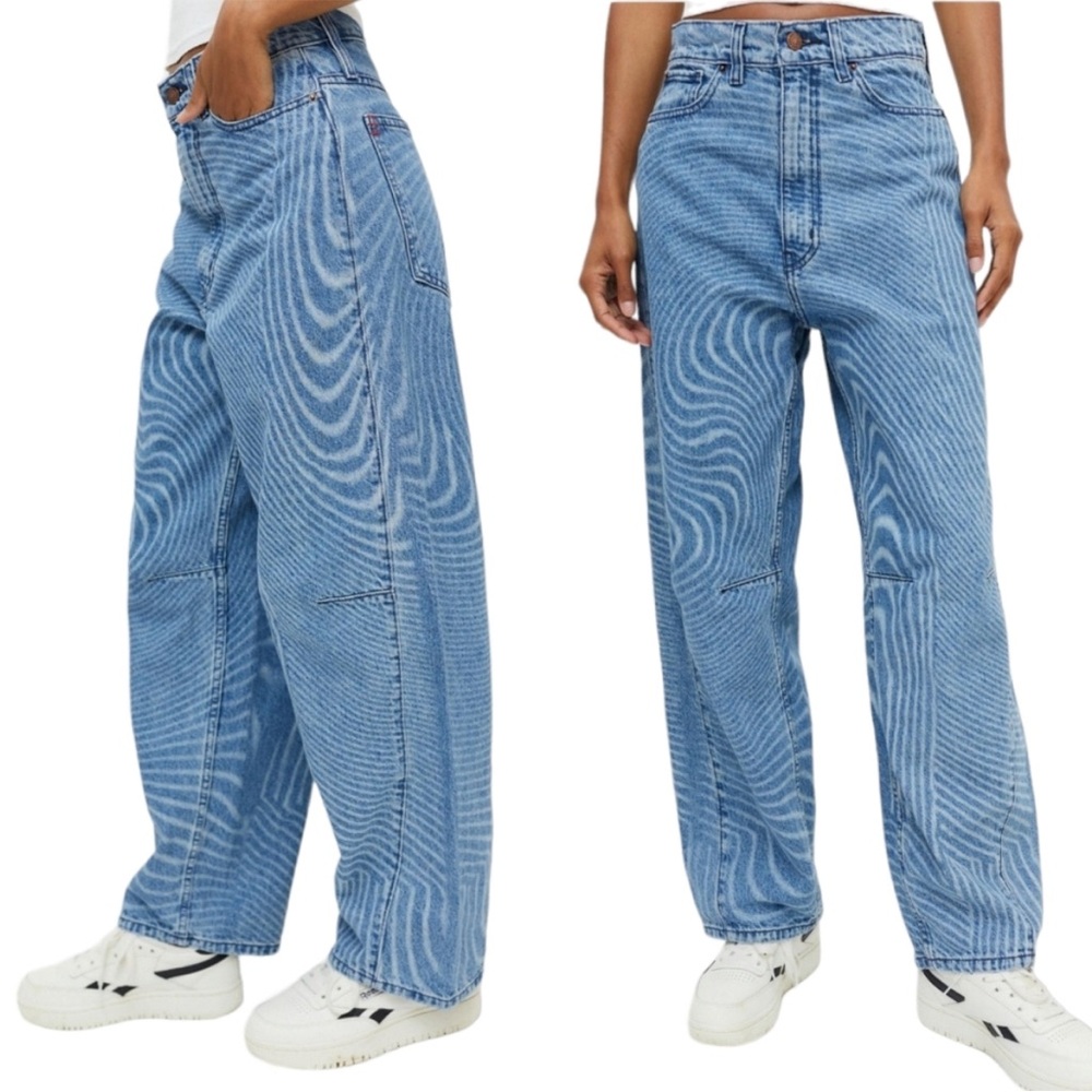 🌀BDG Psychedelic / Sonic Wave High Rise Baggy Jeans🌀